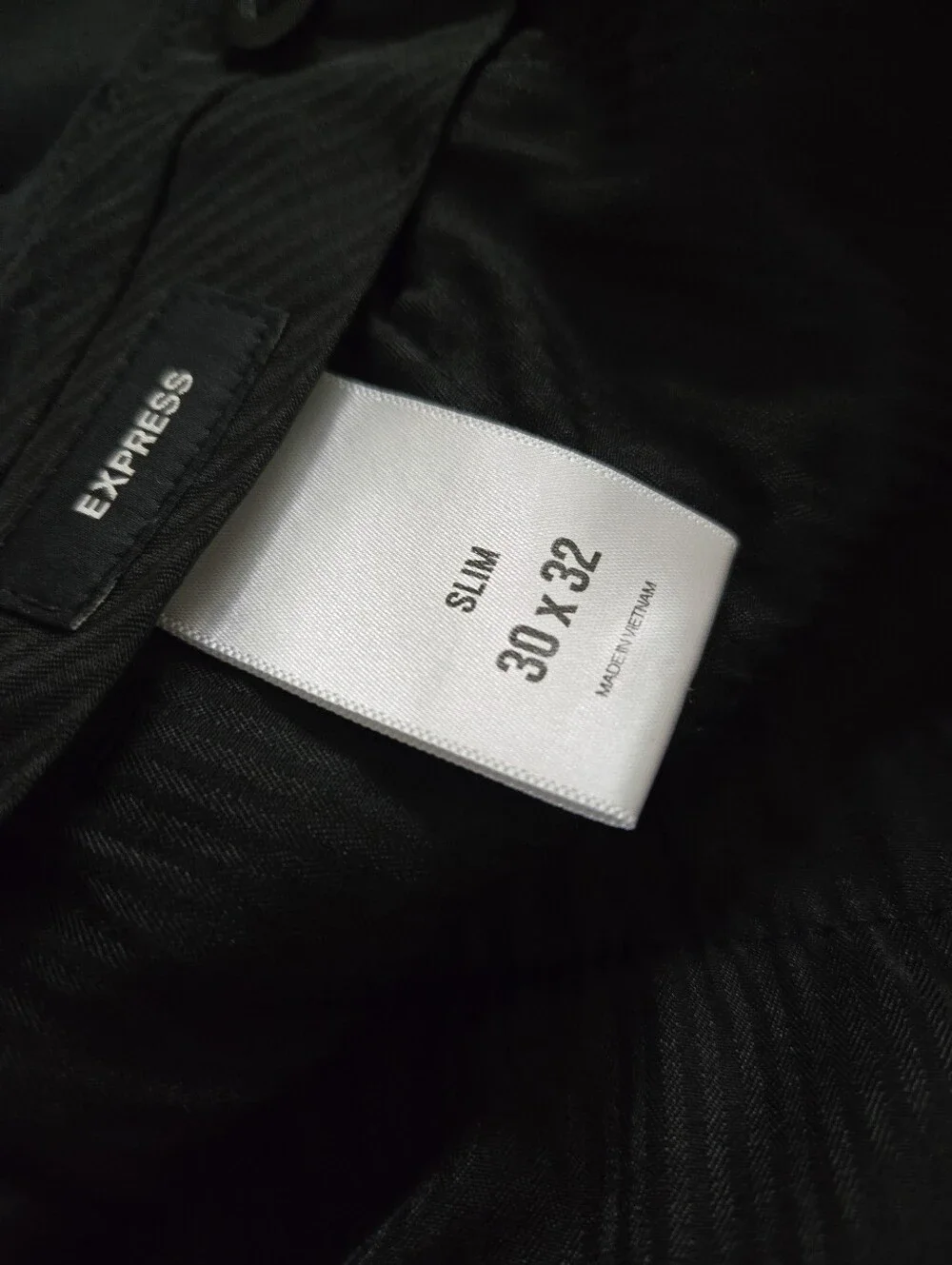 Express Solid Black Men's Suit